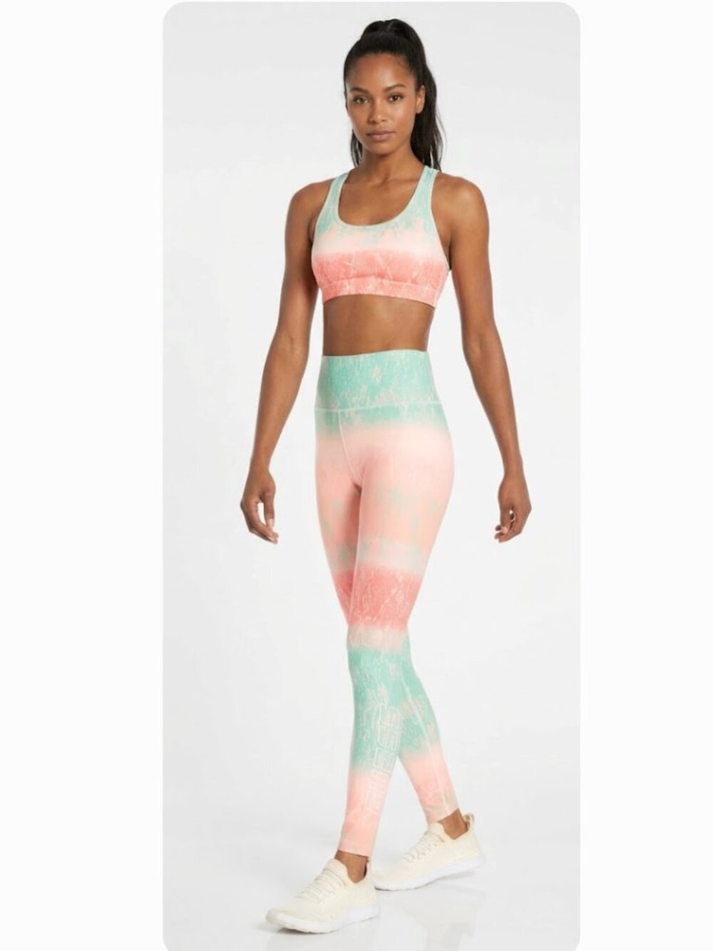NWT GUESS Women's All Over Python Corrine Legging 4/4 Peach Combo XS